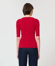 VZFGD04360 TARA JARMON(タラ ジャーモン) エクストラファインビスコースニット レッド