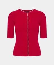 VZFGD04360 TARA JARMON(タラ ジャーモン) エクストラファインビスコースニット レッド