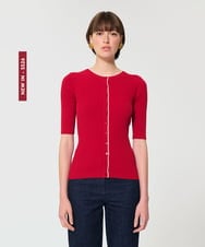 VZFGD04360 TARA JARMON(タラ ジャーモン) エクストラファインビスコースニット レッド