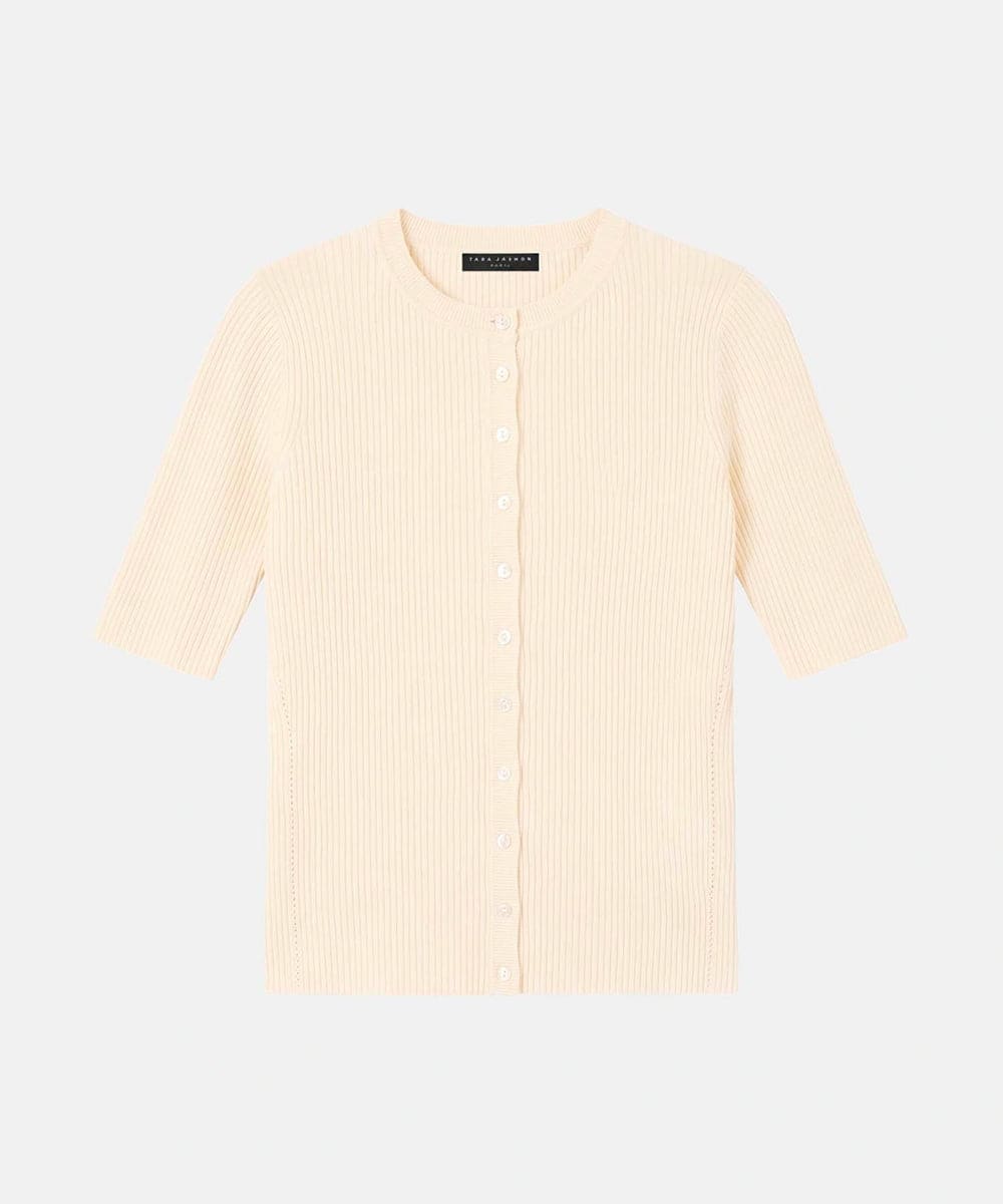 VZFGD04360 TARA JARMON(タラ ジャーモン) エクストラファインビスコースニット エクリュ