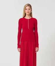 VZFGD05360 TARA JARMON(タラ ジャーモン) エクストラファインビスコースニット レッド