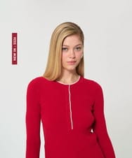 VZFGD05360 TARA JARMON(タラ ジャーモン) エクストラファインビスコースニット レッド