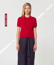 VZFGD06290 TARA JARMON(タラ ジャーモン) ソフトコットンニット レッド