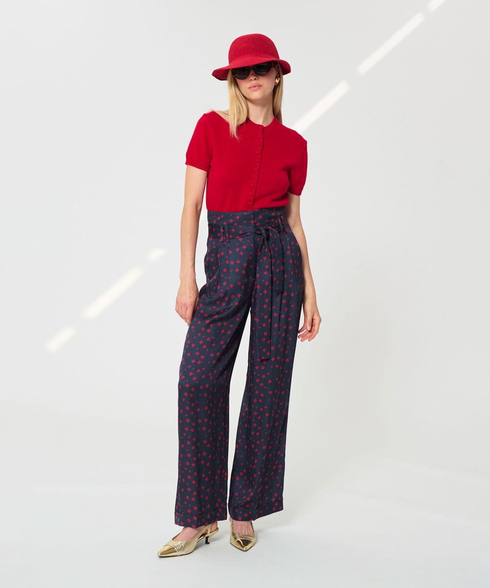 VZFGD06290 TARA JARMON(タラ ジャーモン) ソフトコットンニット レッド