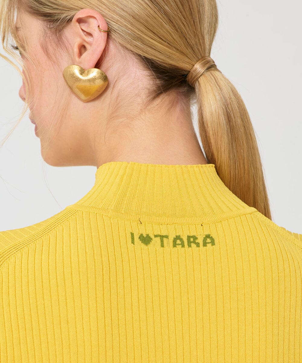 VZFGD07300 TARA JARMON(タラ ジャーモン) I love TARAニット ミモザイエロー