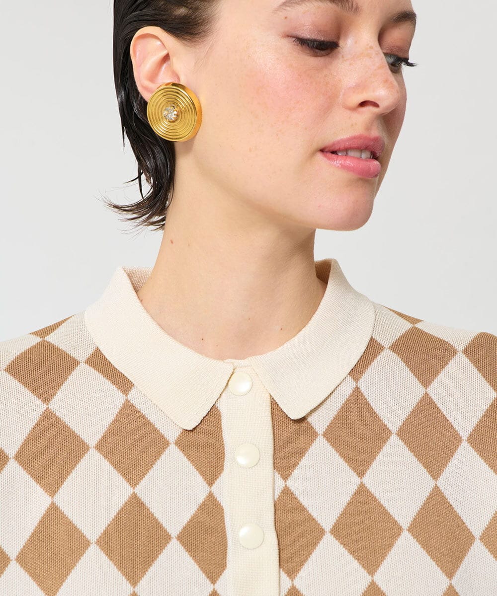 VZFGD09430 TARA JARMON(タラ ジャーモン) スマートピケポロニット ハニーベージュ