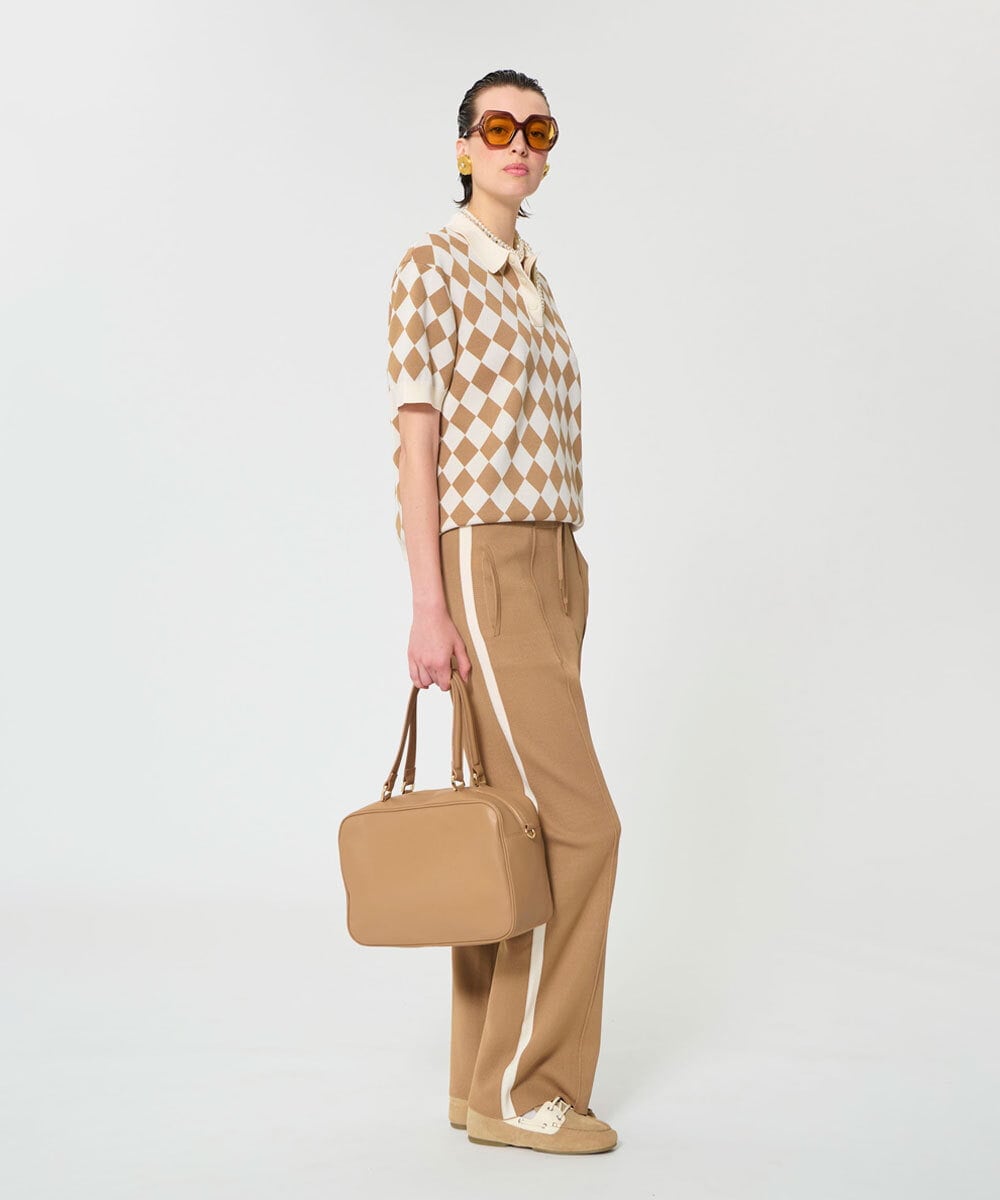 VZFGD09430 TARA JARMON(タラ ジャーモン) スマートピケポロニット ハニーベージュ