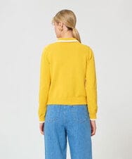 VZFGD09490 TARA JARMON(タラ ジャーモン) コットンクラッシュアーガイルニット ミモザイエロー