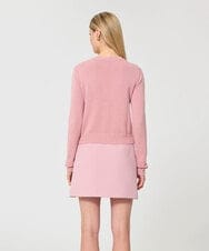 VZFGD10320 TARA JARMON(タラ ジャーモン) ソフトコットンニットカーディガン ピンク