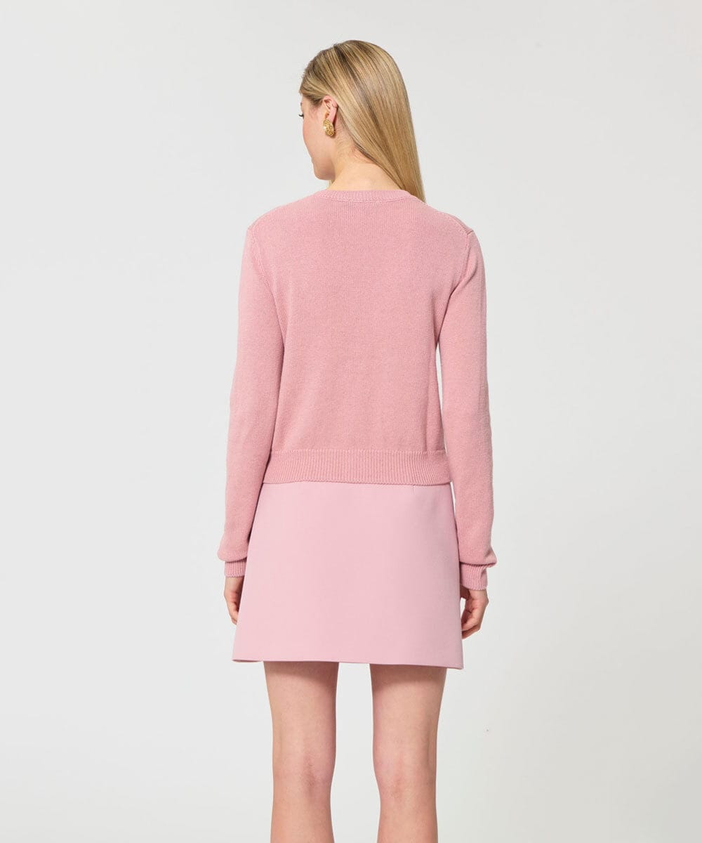 VZFGD10320 TARA JARMON(タラ ジャーモン) ソフトコットンニットカーディガン ピンク