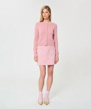 VZFGD10320 TARA JARMON(タラ ジャーモン) ソフトコットンニットカーディガン ピンク