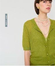 VZFGD11360 TARA JARMON(タラ ジャーモン) サマーモヘアニット アップルグリーン