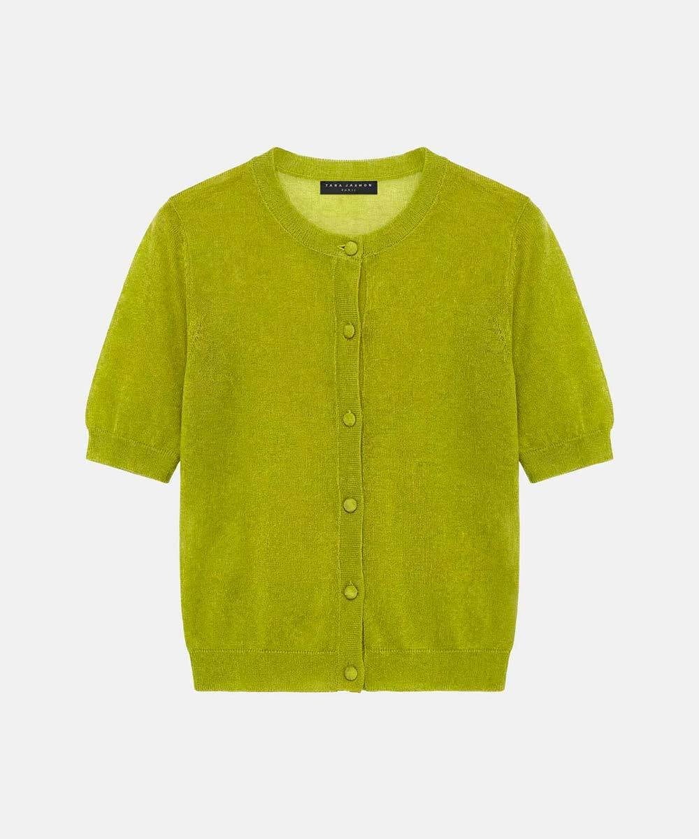 VZFGD11360 TARA JARMON(タラ ジャーモン) サマーモヘアニット アップルグリーン