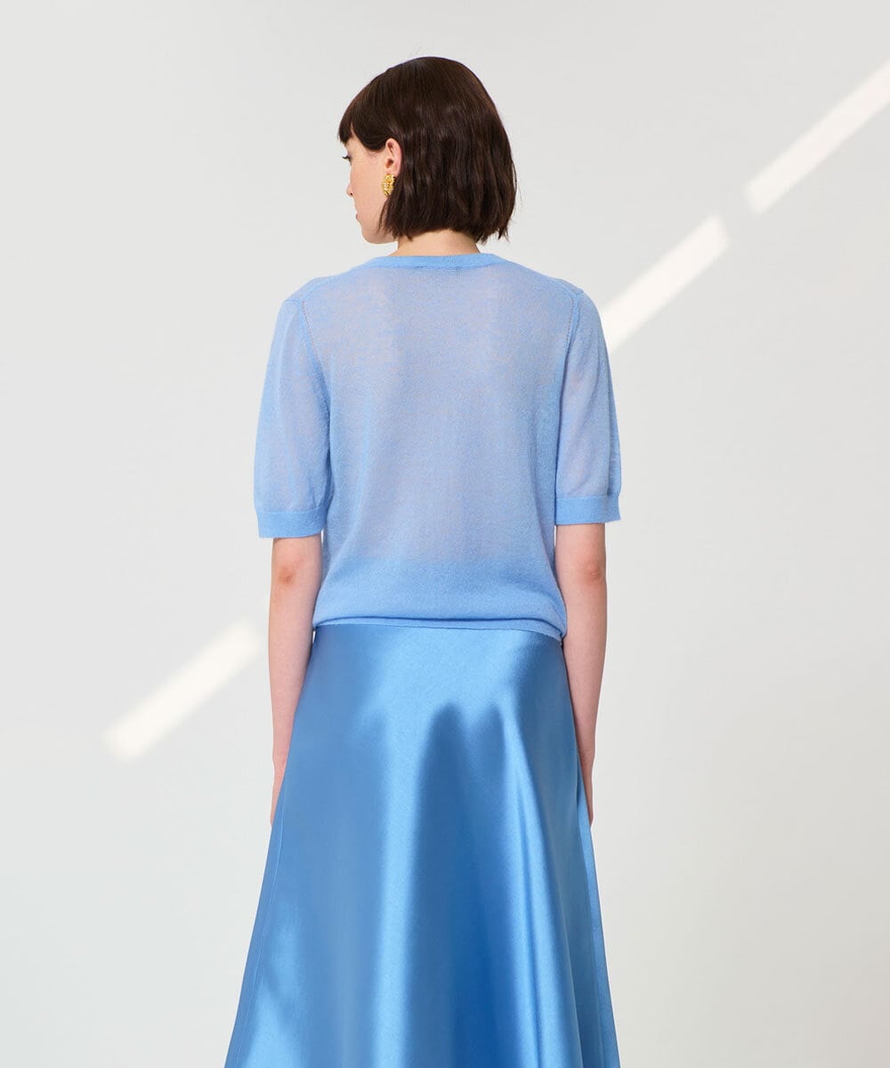 VZFGD11360 TARA JARMON(タラ ジャーモン) サマーモヘアニット スカイブルー