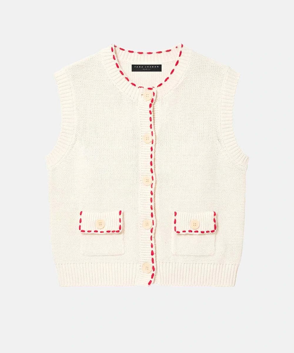 VZFGD12430 TARA JARMON(タラ ジャーモン) コットンニット エクリュ