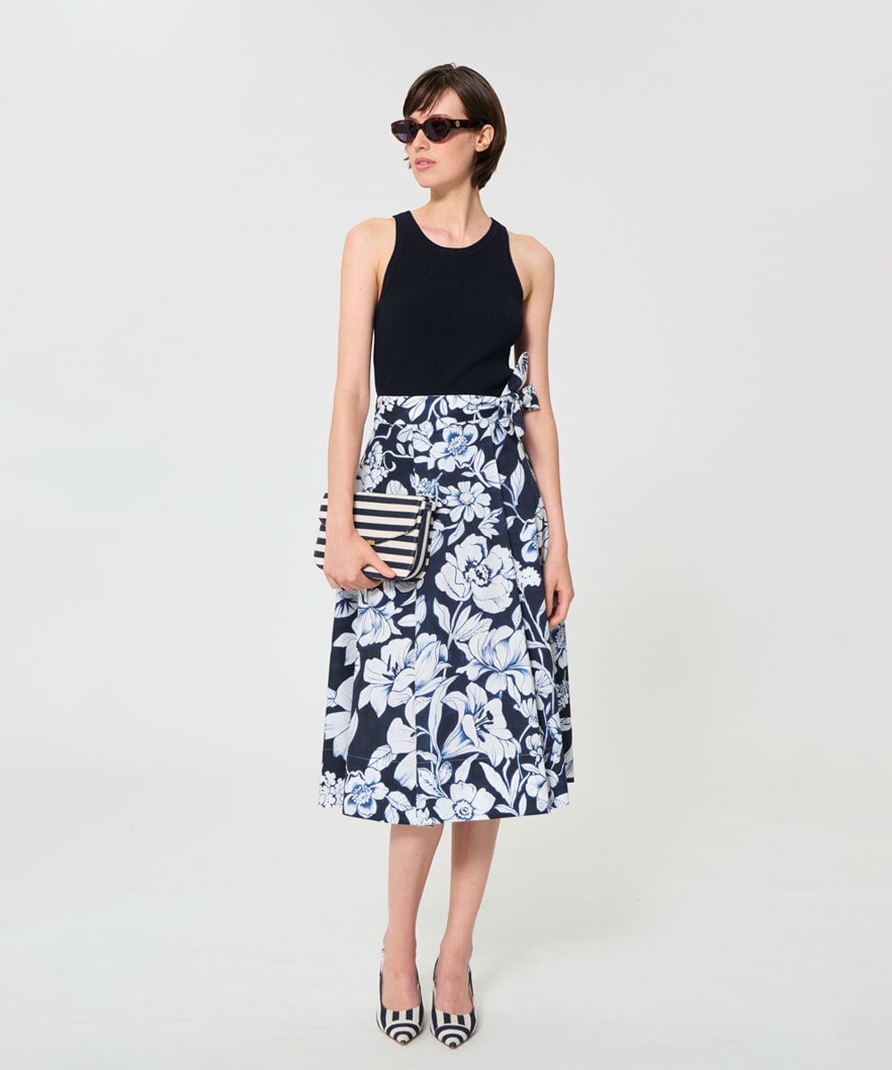 VZFGD15290 TARA JARMON(タラ ジャーモン) エクストラファインビスコースニット ネイビーブルー