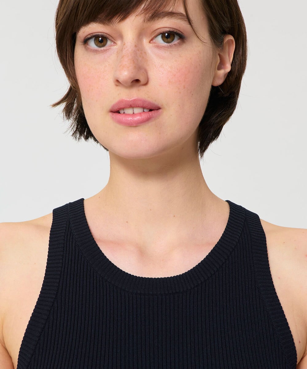 VZFGD15290 TARA JARMON(タラ ジャーモン) エクストラファインビスコースニット ネイビーブルー