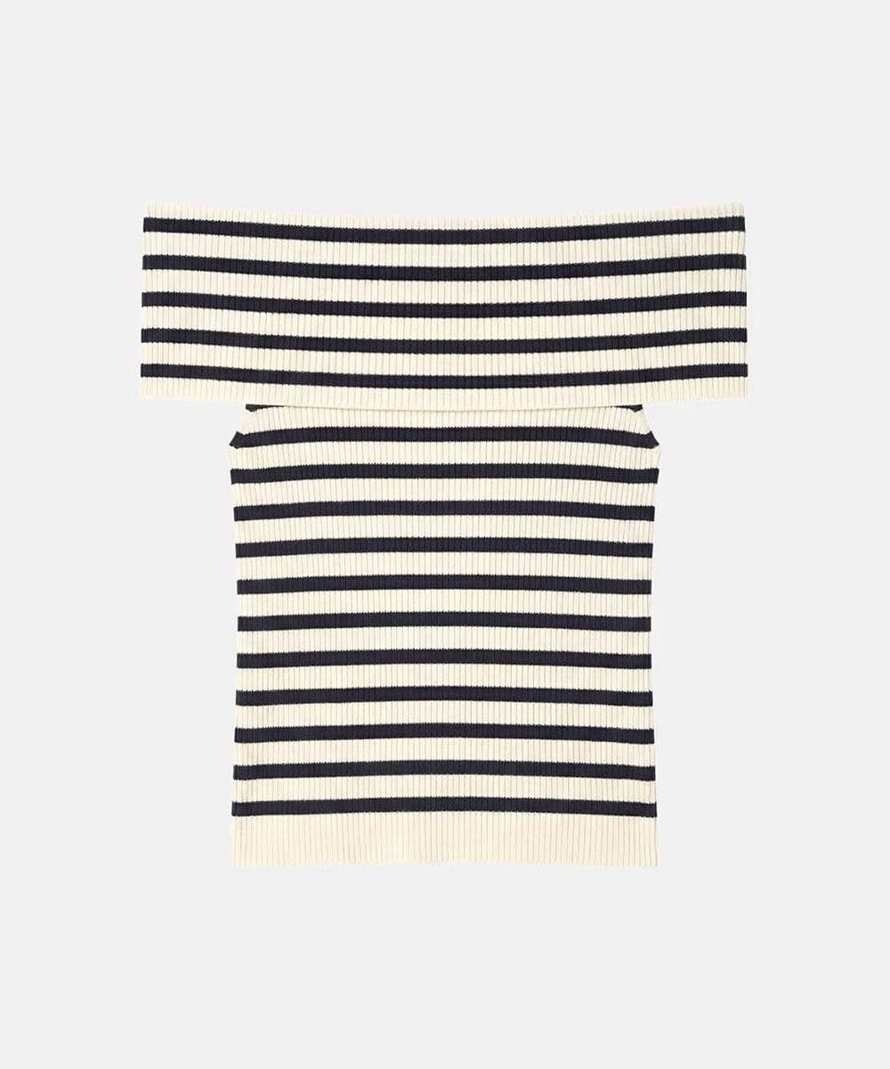 VZFGD22300 TARA JARMON(タラ ジャーモン) エクストラファインビスコースニット ネイビーブルー