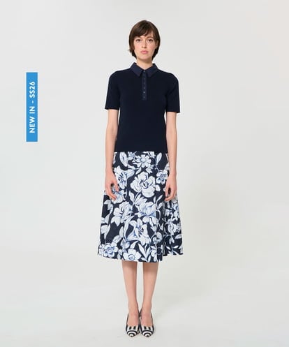 VZFGD30300 TARA JARMON カジュアルタッチポロニット