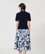 VZFGD30300 TARA JARMON(タラ ジャーモン) カジュアルタッチポロニット ネイビーブルー