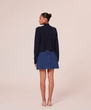 VZFGX20410 TARA JARMON(タラ ジャーモン) 【メディア着用】パールボタンカーディガン ネイビー