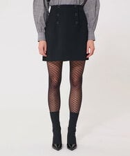 VZHAD01430 TARA JARMON(タラ ジャーモン) ヘビークレープスカート ブラック