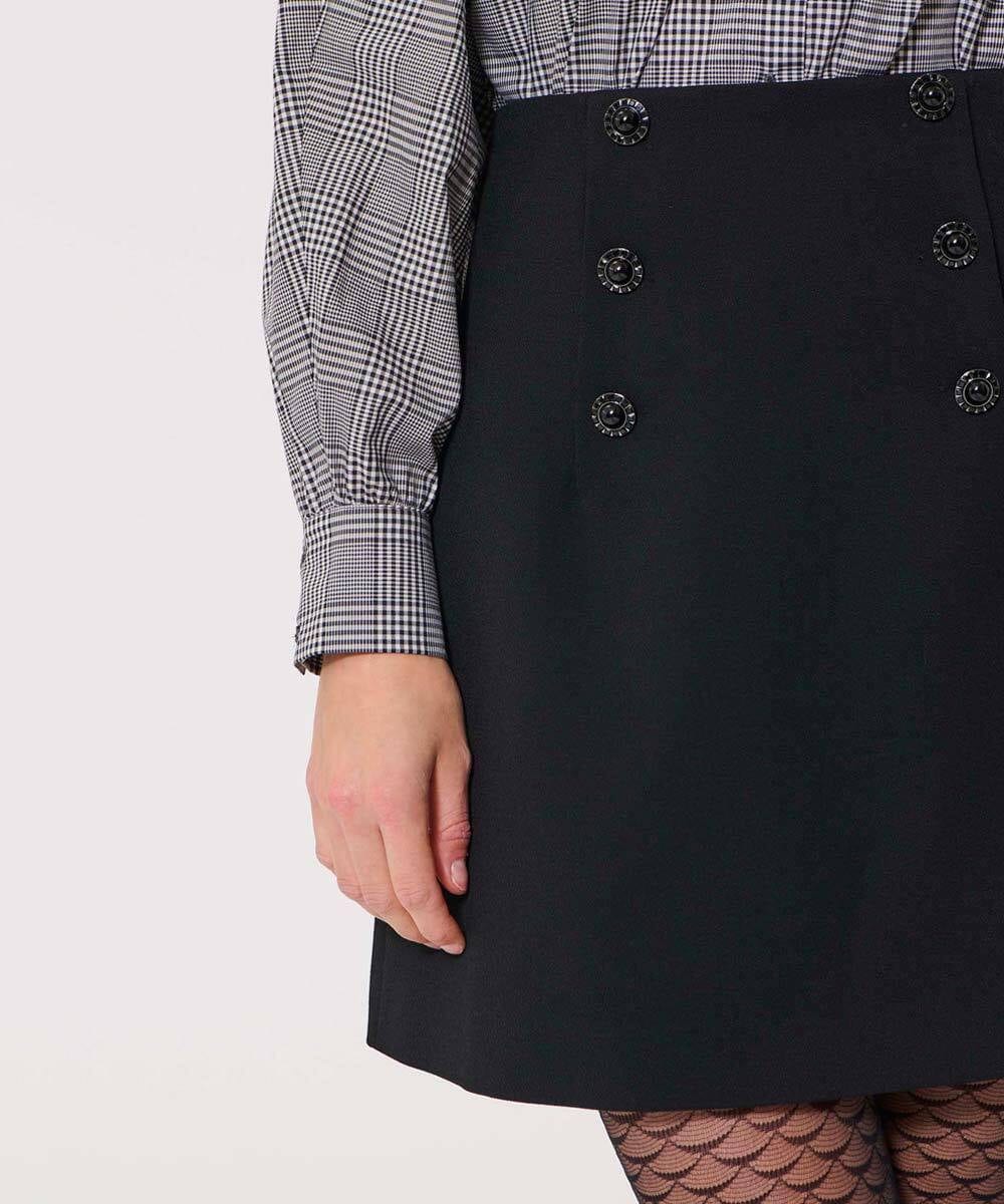 VZHAD01430 TARA JARMON(タラ ジャーモン) ヘビークレープスカート ブラック