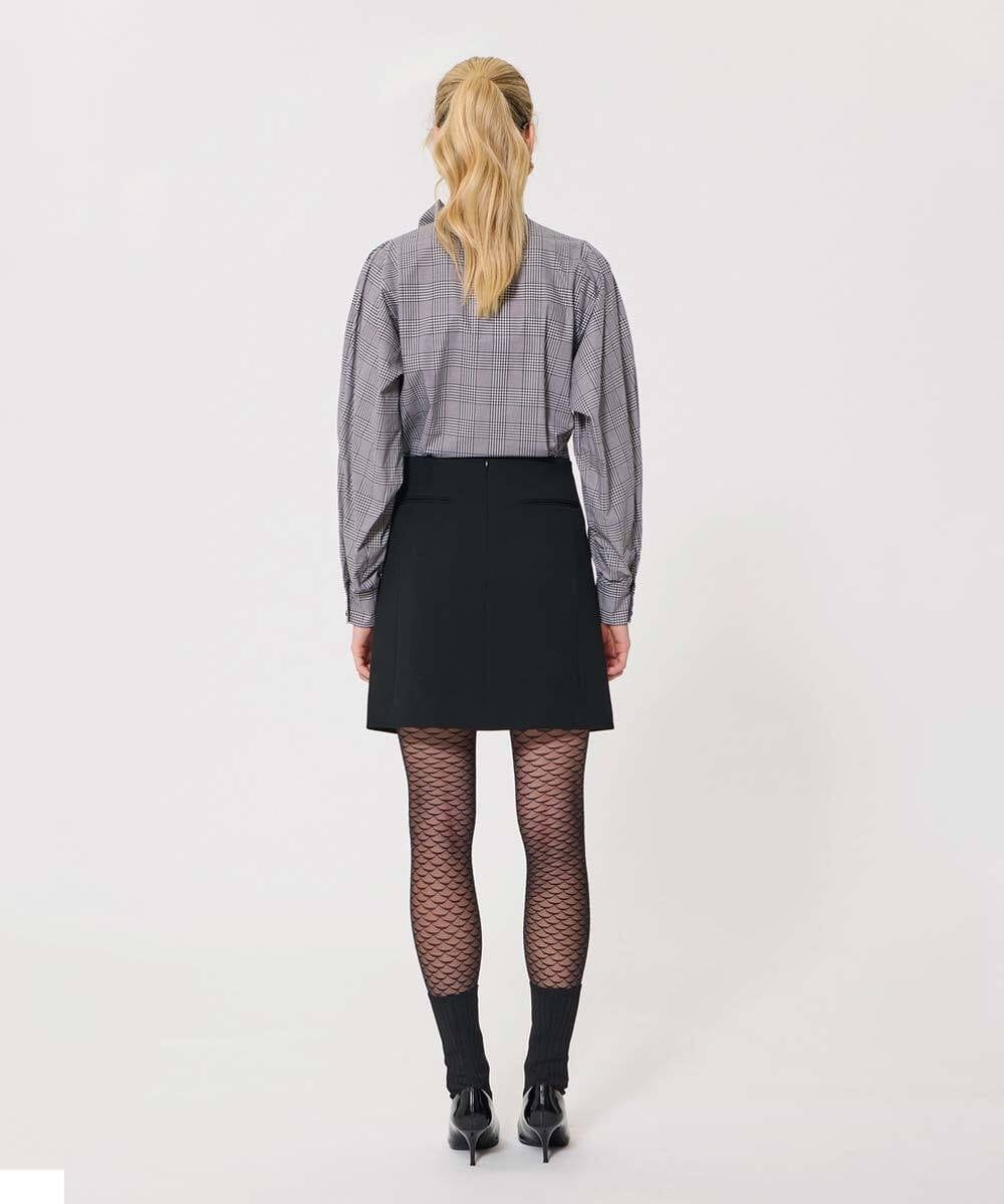 VZHAD01430 TARA JARMON(タラ ジャーモン) ヘビークレープスカート ブラック