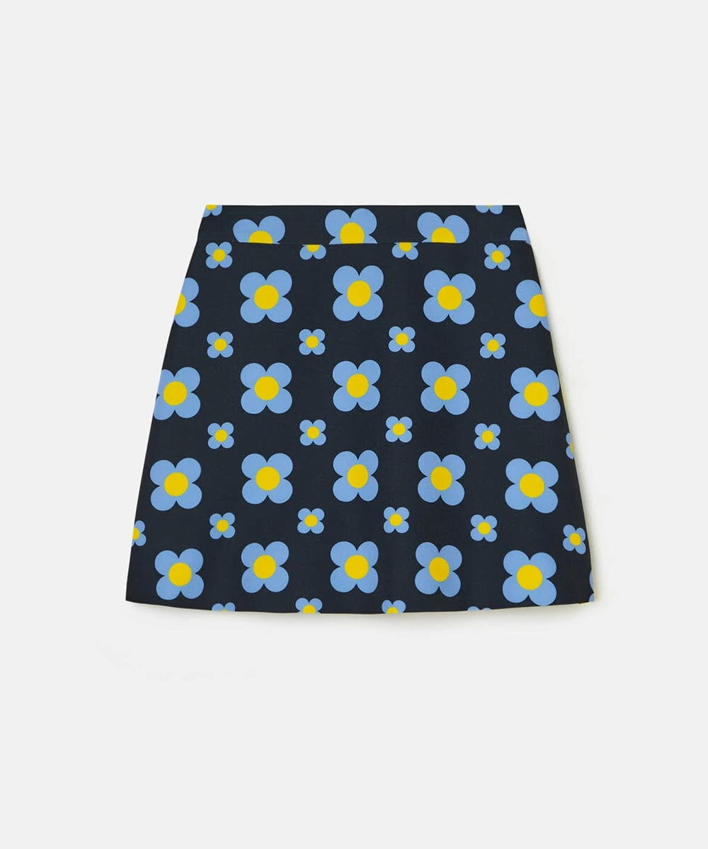 VZHAD02330 TARA JARMON(タラ ジャーモン) 【雑誌掲載】フラワープリントスカート ネイビー