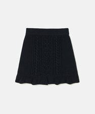 VZHAD08360 TARA JARMON(タラ ジャーモン) ウールミックスニットスカート ネイビー