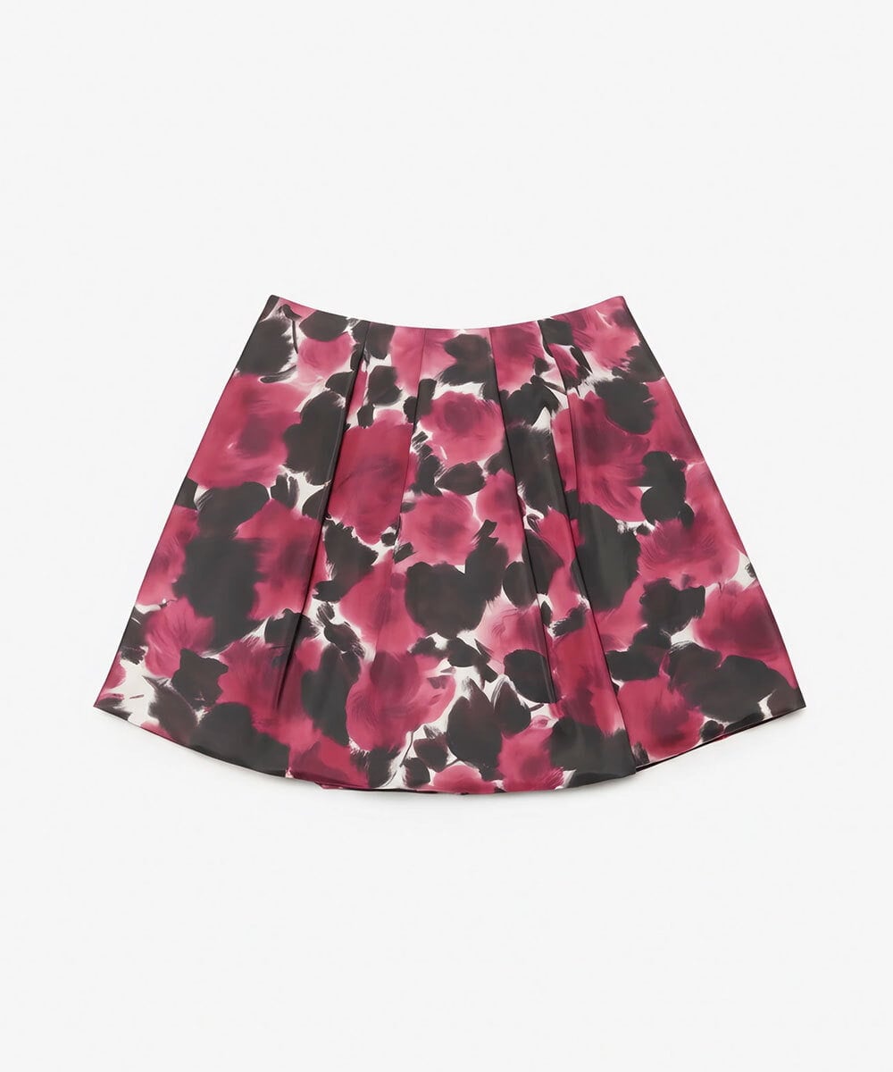 VZHAD15410 TARA JARMON(タラ ジャーモン) ペインテッドローズプリントスカート ピンク