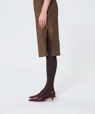 VZHAD19430 TARA JARMON(タラ ジャーモン) レオパードジャカードスカート ヘーゼルナッツ