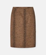 VZHAD19430 TARA JARMON(タラ ジャーモン) レオパードジャカードスカート ヘーゼルナッツ