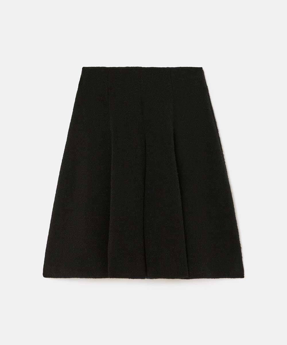 VZHAD22460 TARA JARMON(タラ ジャーモン) コンパクトカールニットスカート ブラック