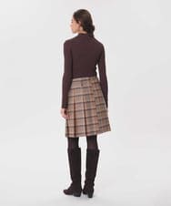 VZHAG13450 TARA JARMON(タラ ジャーモン) タータンチェックプリーツスカート ヘーゼルナッツ