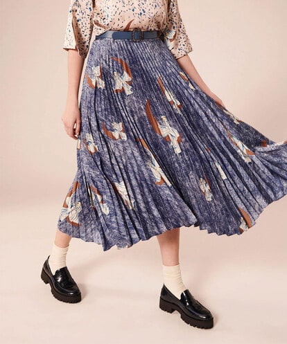 VZHAX02480 TARA JARMON Pierrot pleats skirt