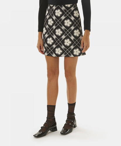 VZHAX13300 TARA JARMON Maxi daisy skirt