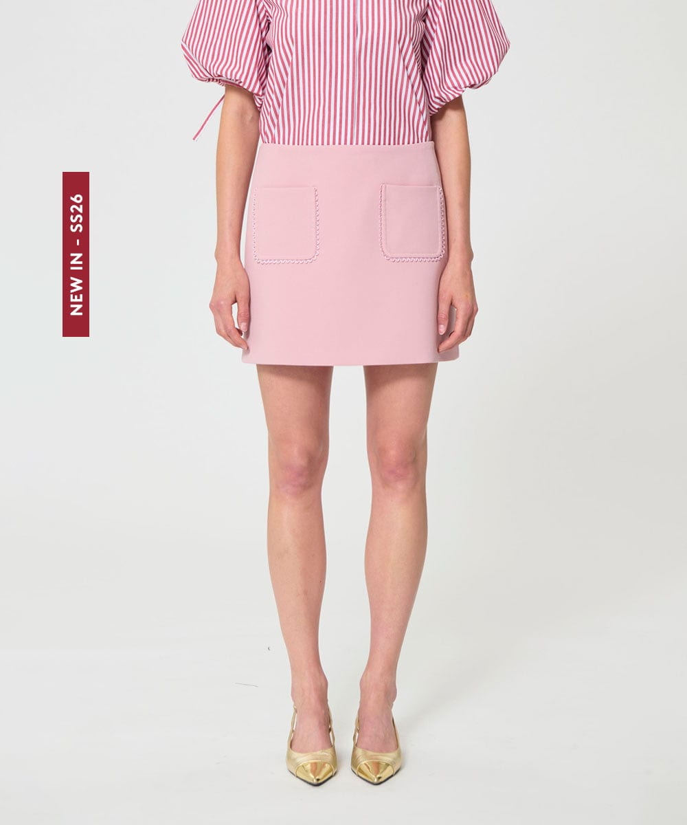 VZHGD01460 TARA JARMON(タラ ジャーモン) ダブルクロススカート ピンク