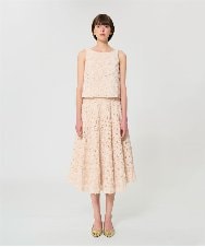 VZHGD03670 TARA JARMON(タラ ジャーモン) フラワーチュールスカート ベージュ