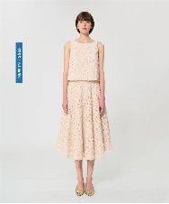 VZHGD03670 TARA JARMON(タラ ジャーモン) フラワーチュールスカート ベージュ