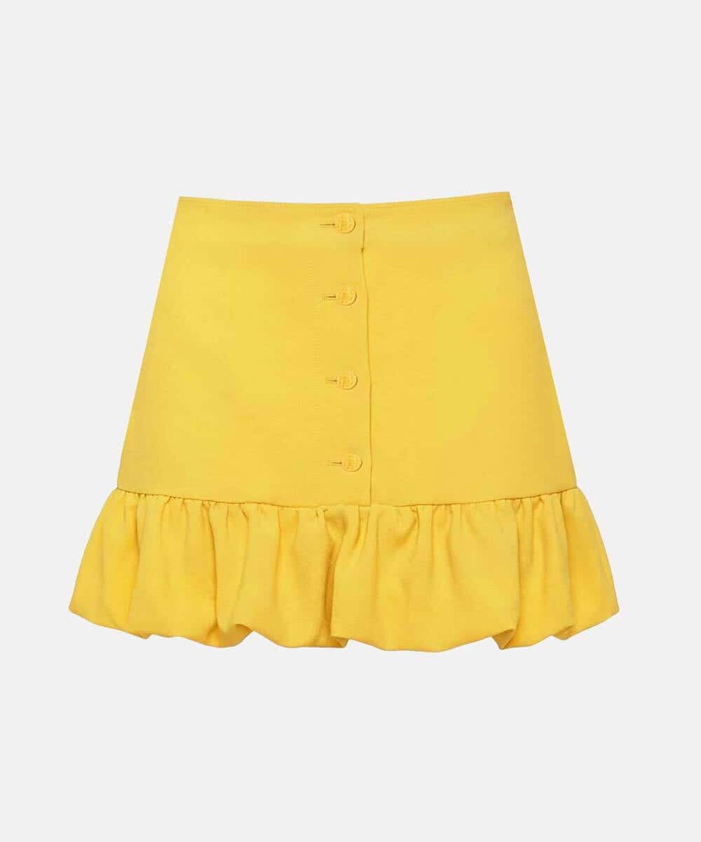 VZHGD08470 TARA JARMON(タラ ジャーモン) ヘビークレープスカート ミモザイエロー