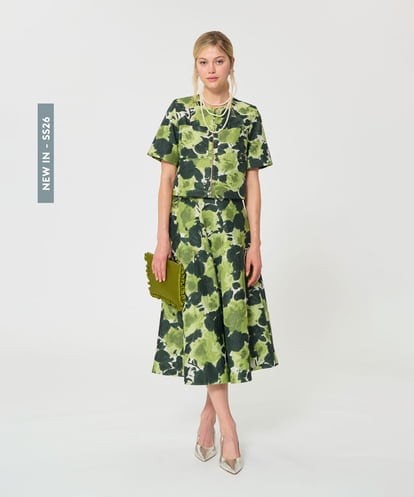 VZHGD11580  ペインテッドローズジャカードスカート