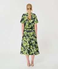 VZHGD11580 TARA JARMON(タラ ジャーモン) ペインテッドローズジャカードスカート グリーン