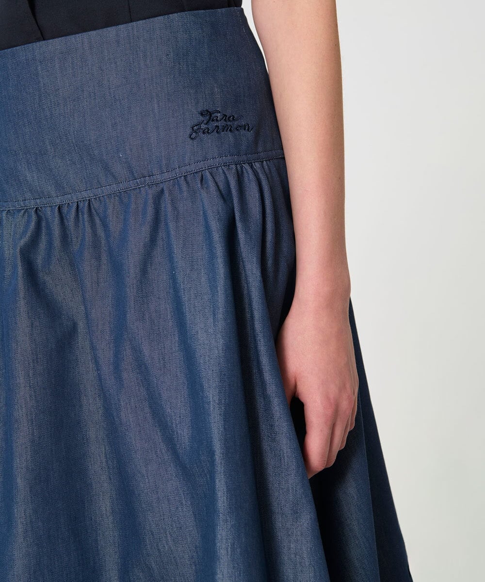 VZHGD13430 TARA JARMON(タラ ジャーモン) ライトデニムスカート ライトブルー