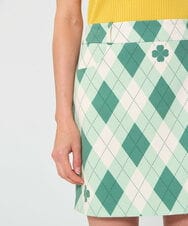 VZHGD16360 TARA JARMON(タラ ジャーモン) アーガイルクローバープリントスカート グリーン