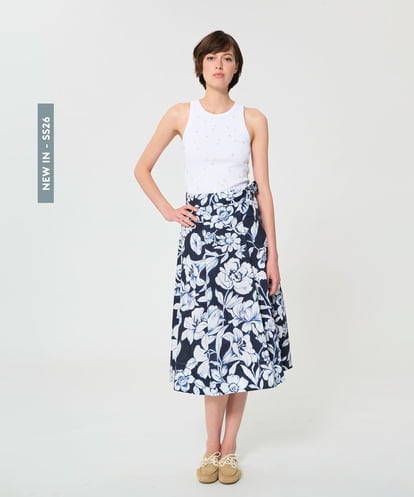 VZHGD29470 TARA JARMON ワイルドブロッサムポプリンスカート