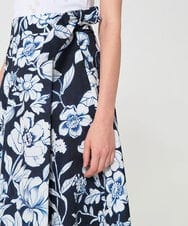 VZHGD29470 TARA JARMON(タラ ジャーモン) ワイルドブロッサムポプリンスカート ミッドナイトブルー