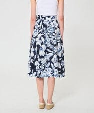 VZHGD29470 TARA JARMON(タラ ジャーモン) ワイルドブロッサムポプリンスカート ミッドナイトブルー