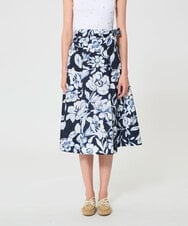 VZHGD29470 TARA JARMON(タラ ジャーモン) ワイルドブロッサムポプリンスカート ミッドナイトブルー
