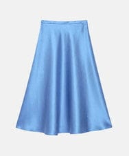 VZHGD39540 TARA JARMON(タラ ジャーモン) サテンフレアスカート スカイブルー